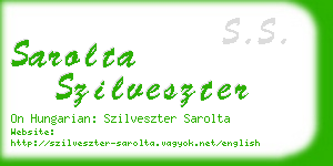 sarolta szilveszter business card